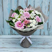 Букет цветов из:  Герберы, Альстромерии и Хризантемы #REPLACE_PRED# Сеймчане