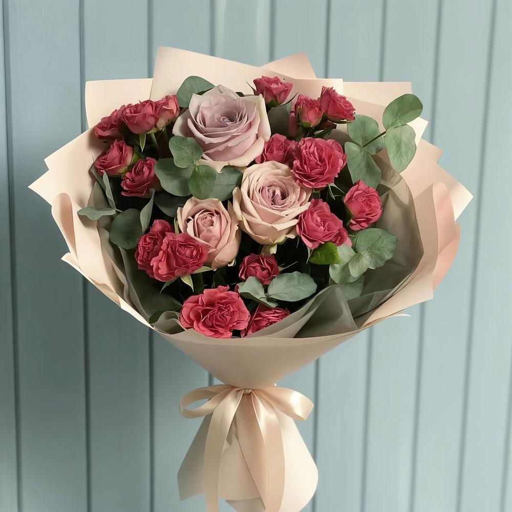 Букет цветов из: Гвоздики и Розы в Сеймчане