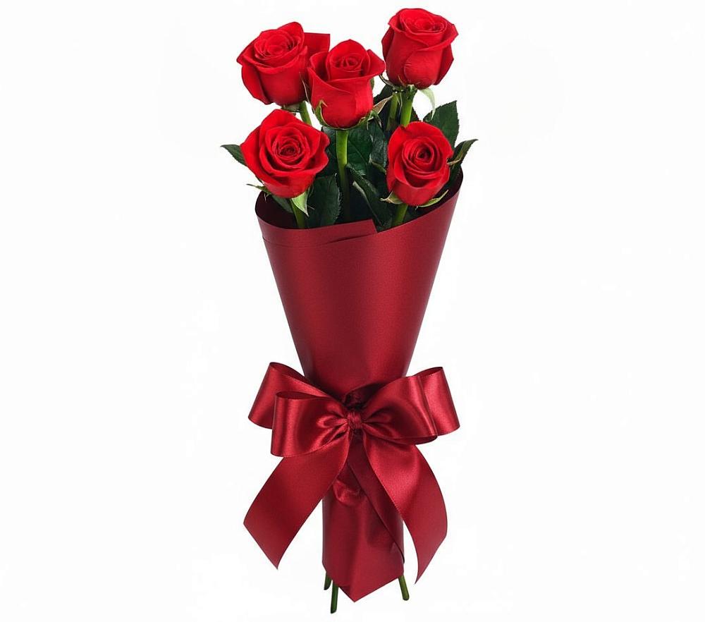 Букет 5 Красных роз Эдлесс Лав в Сеймчане