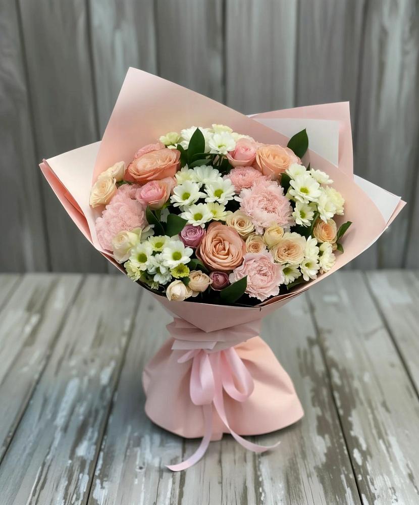 Букет цветов из: Гвоздики, Розы и Хризантемы в Сеймчане