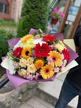 Букет цветов из:  Герберы, Ромашки, Хризантемы, Розы и Подсолнухи #REPLACE_PRED# Сеймчане