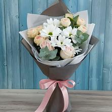 Букет цветов из:  Хризантемы и Розы в Сеймчане
