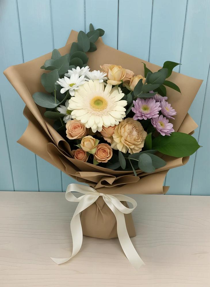 Букет цветов из: Герберы и Хризантемы в Сеймчане