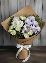 Букет цветов из:  Хризантемы и Розы в Сеймчане