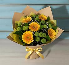 Букет цветов из:  Герберы и Хризантемы в Сеймчане