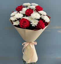 Букет цветов из:  Розы и Хризантемы в Сеймчане