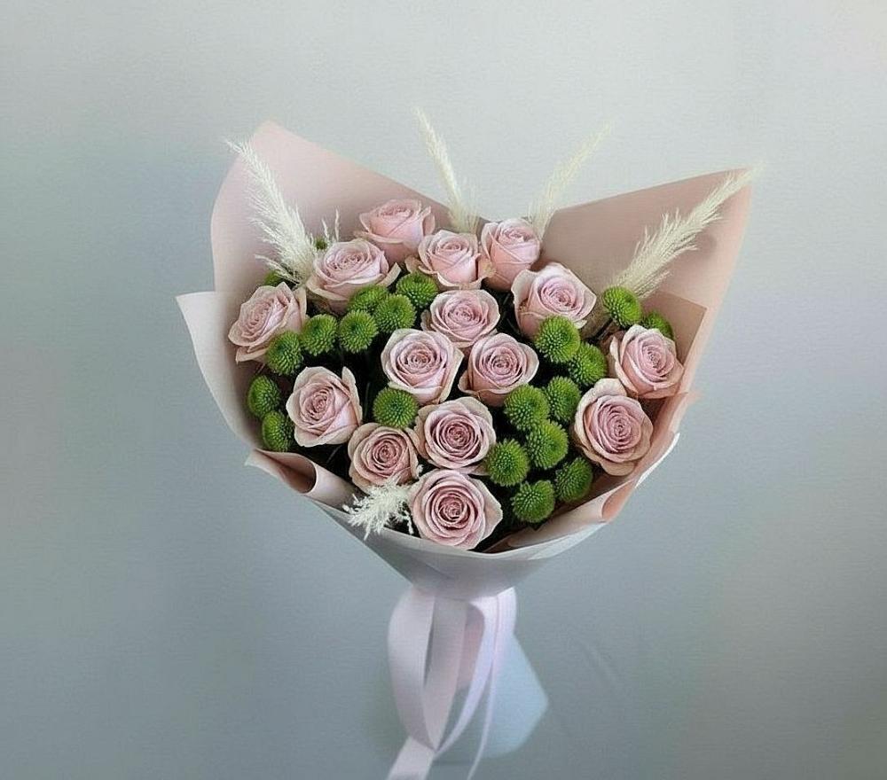 Букет цветов из: Розы и Хризантемы в Сеймчане