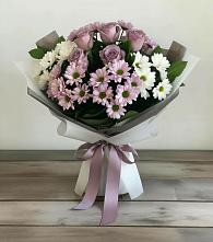 Букет цветов из:  Хризантемы и Розы в Сеймчане