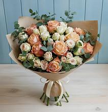 Букет цветов из:  Альстромерии и Розы #REPLACE_PRED# Сеймчане