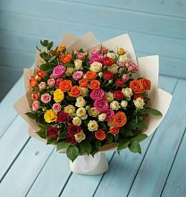 Букет Микс из разноцветных кустовых роз #REPLACE_PRED# Сеймчане